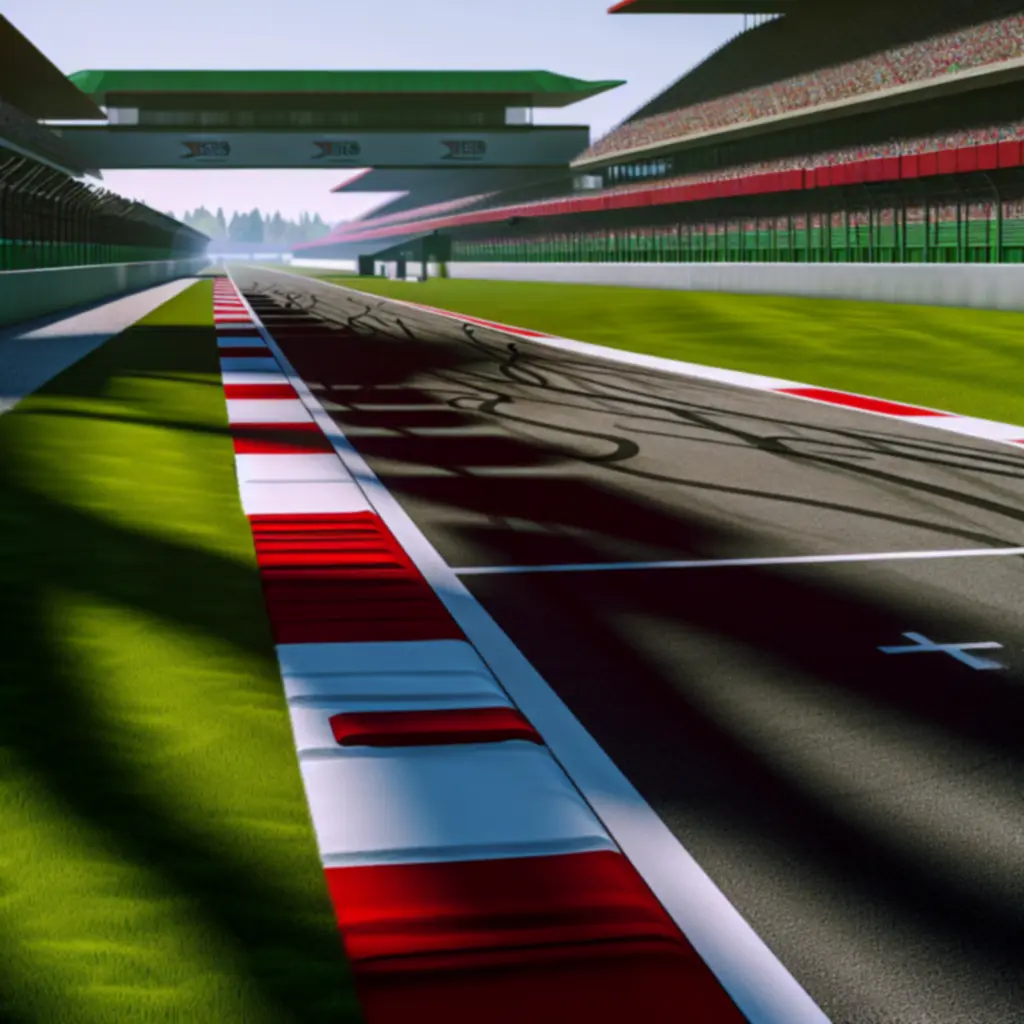 Prosta startowa i szykana na torze Monza