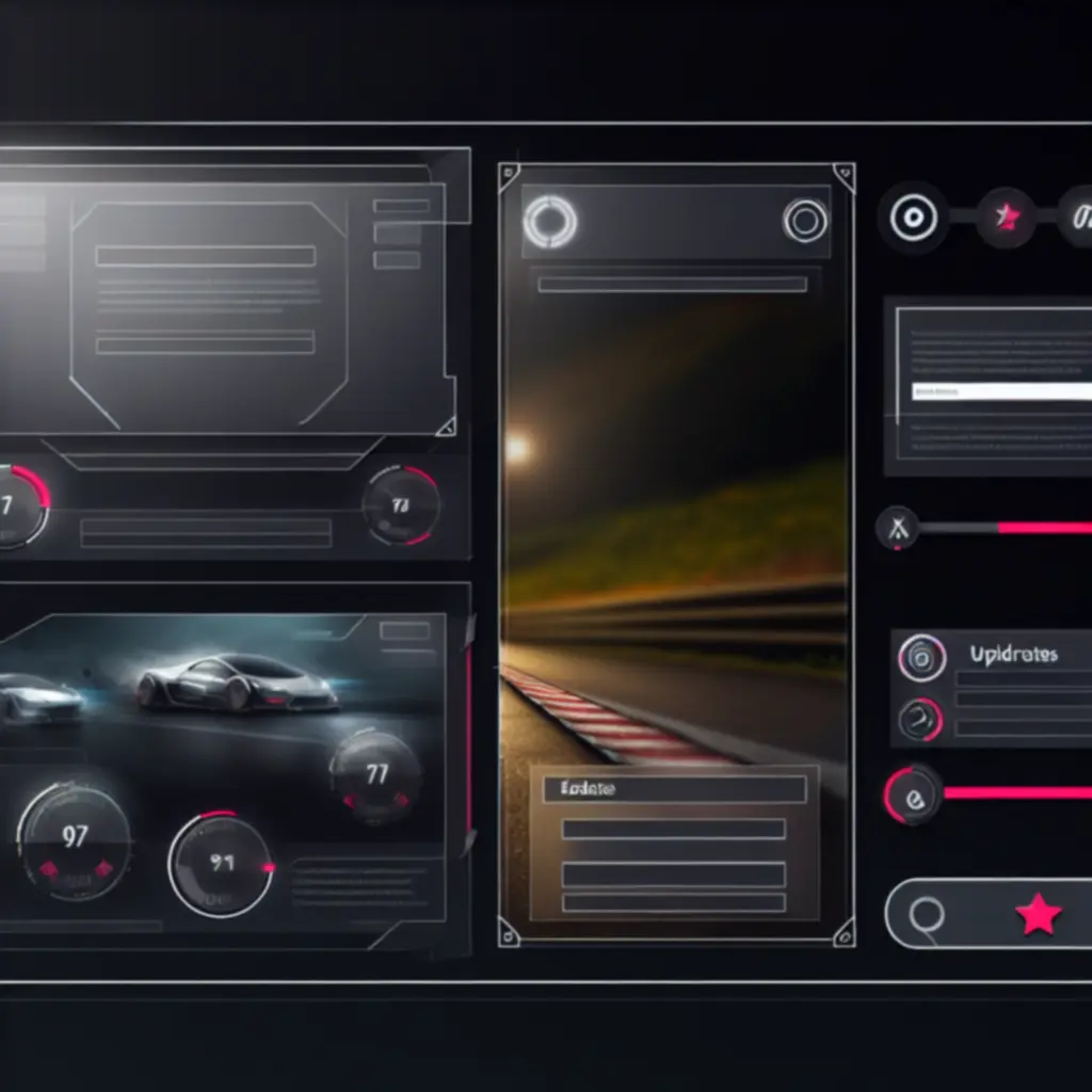 Ekran aktualizacji Gran Turismo z listą zmian