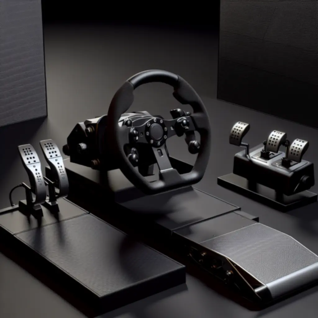 Zestaw symracing: kierownica direct drive, pedały i shifter